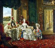 Johann Zoffany Queen Charlotte with her Two Eldest Sons Spain oil painting artist